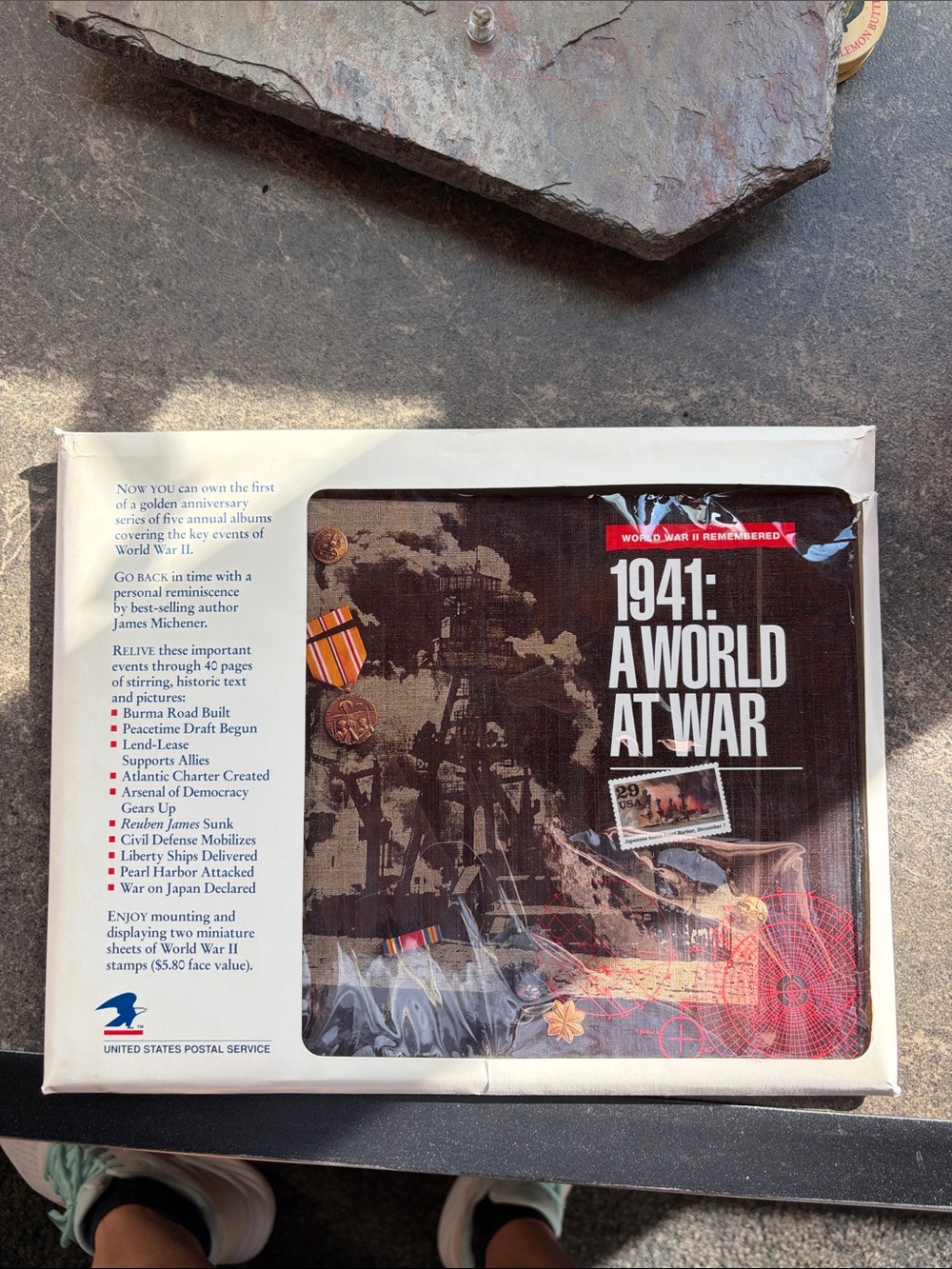 1941: A World At War USPS Commemorative Hardcover Set with stamps